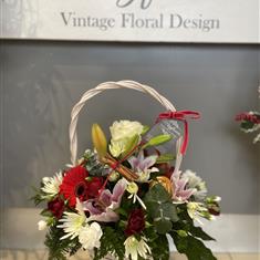 Christmas Basket Arrangement